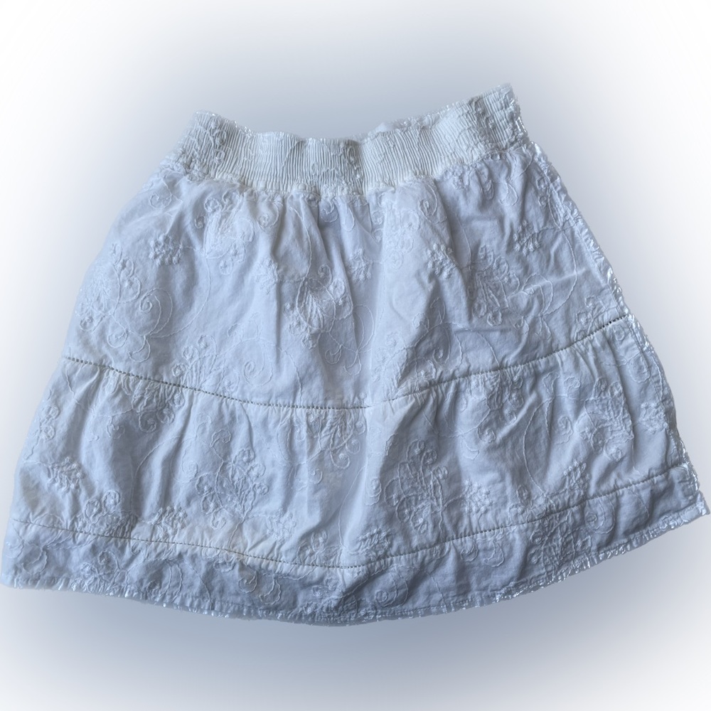 Gap White Embroidered Girls Skirt Size 3T